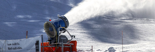 Les canons à neige face au réchauffement climatique Les canons à neige face au réchauffement climatique
